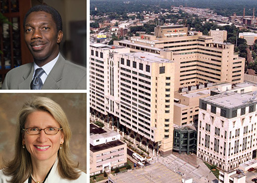 Grady's Georgia Cancer Center for Excellence, whose principal investigators are Drs. Roland Matthews (Morehouse School of Medicine) and Sheryl Gabram (Emory), receives $2M to advance patient-centered care and reduce disparities in care for underserved populations.