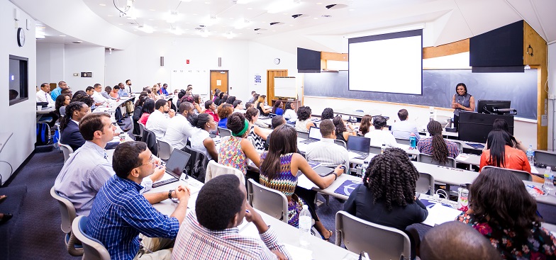 Students learning more about a program at Morehouse School of Medicine