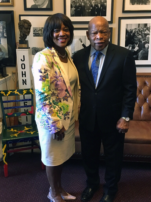 John Lewis with Valerie Montgomery Rice