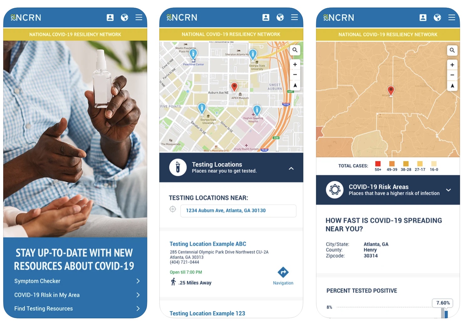 NCRN App Release. Man using app on phone. 