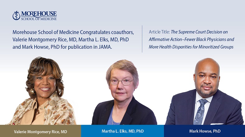 Valerie Montgomery Rice, MD; Martha L. Elks, MD, PhD; and Mark Howse, PhD