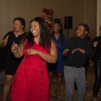 A group at the holiday party