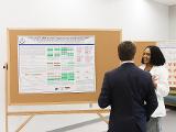 presenting research on a projector