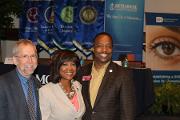 (L-R) Eric Green, M.D., Director, NHGRI, with Valerie Montgomery Rice, M.D., President and Dean, MSM and Rep. Derrick Jackson (District 64)