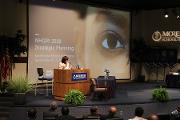 Valerie Montgomery Rice, M.D., President and Dean, MSM, welcomes guest NHGRI Director and audience members from the Southeast region