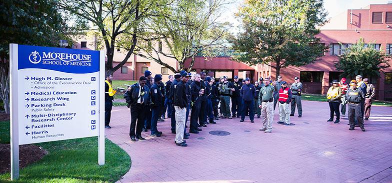 members of the MSM Public Safety department on the MSM campus premises