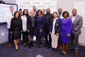 Dr. Jill Biden with the President and Dean and MSM students.