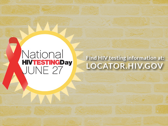 Find HIV testing information at locator.hiv.gov