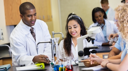 Health Science Teacher and Students